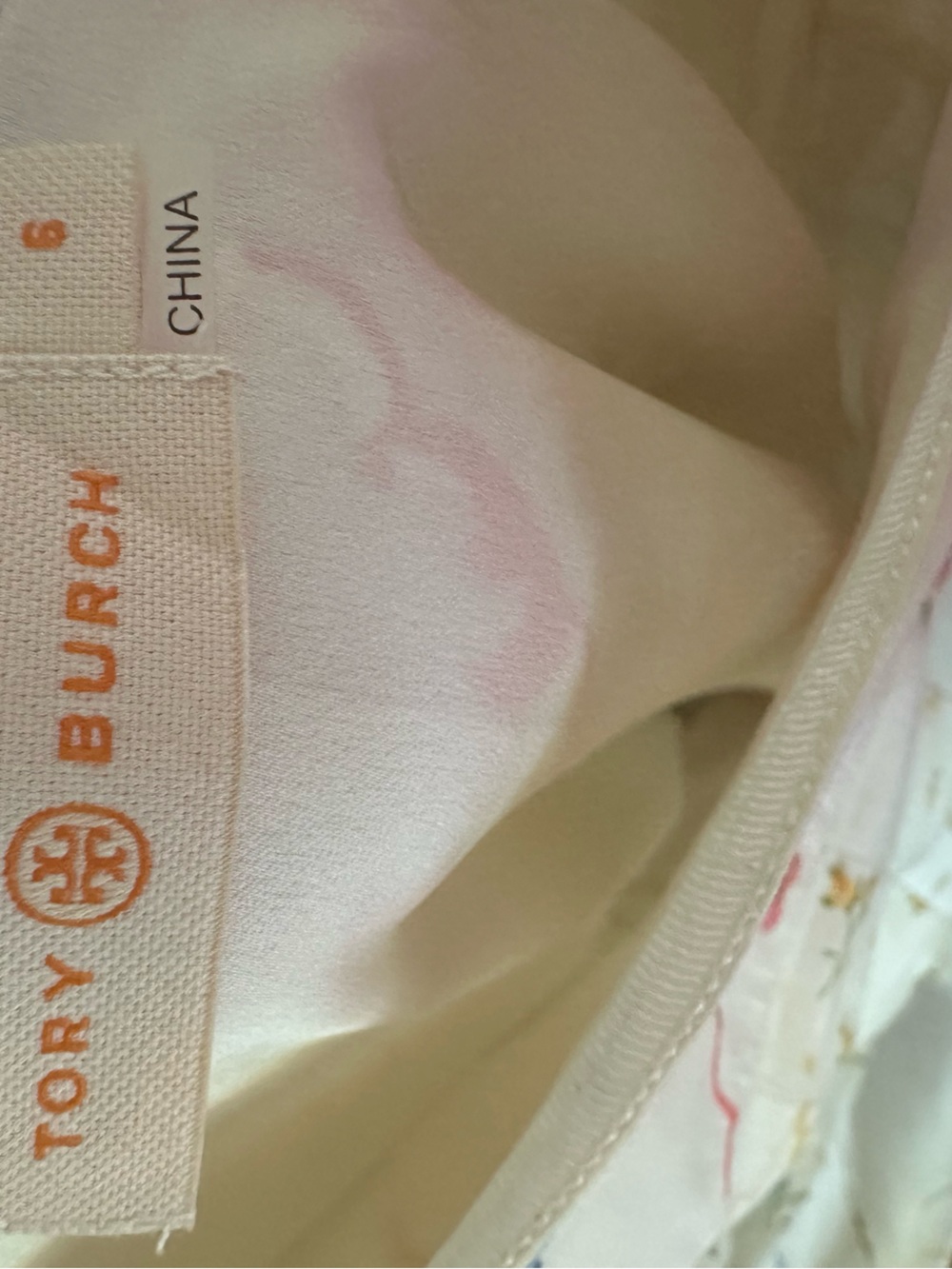 Tory Burch Cream Floral Pleated Midi Skirt - Picture 2 of 5